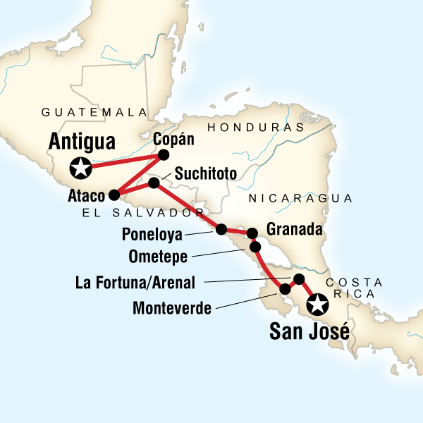 18 Day Budget Tour from San José to Antigua
