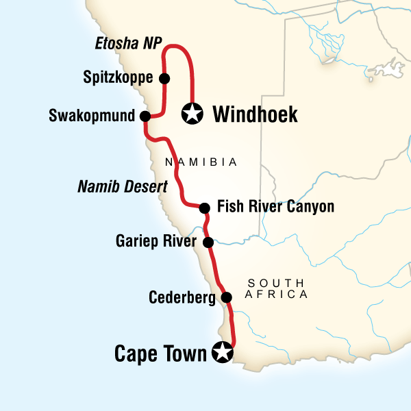 14 Day Cape Town to Windhoek Overland Safari