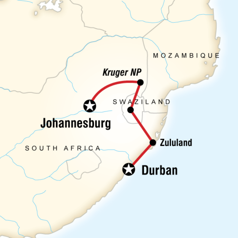 9 Day Johannesburg to Durban Camping Safari