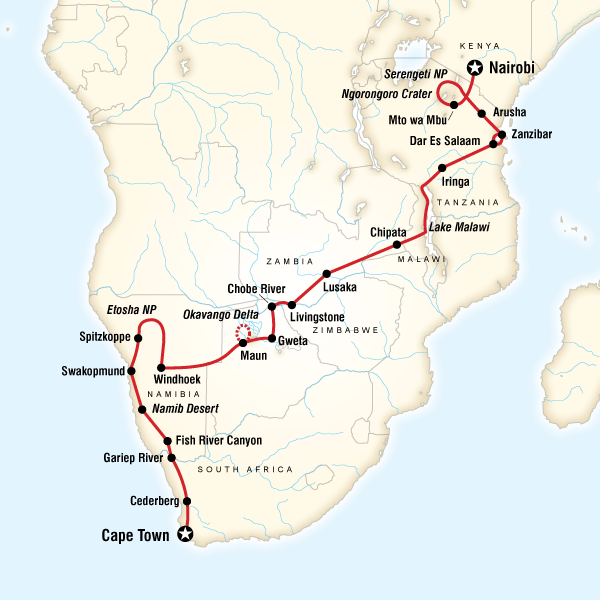 40 Day Cape Town to Nairobi Safari