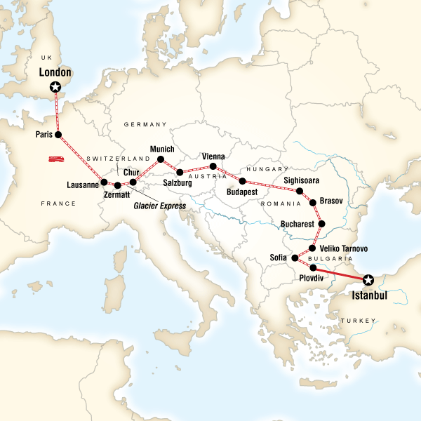 25 Day London to Istanbul Train Journey