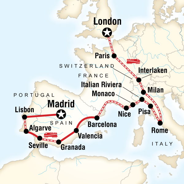 23 Day London and the Mediterranean on a Budget