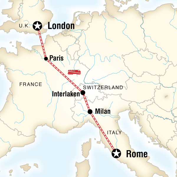 8 Day Journey from London to Rome
