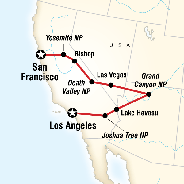 8 Day Los Angeles to San Francisco Camping Trip