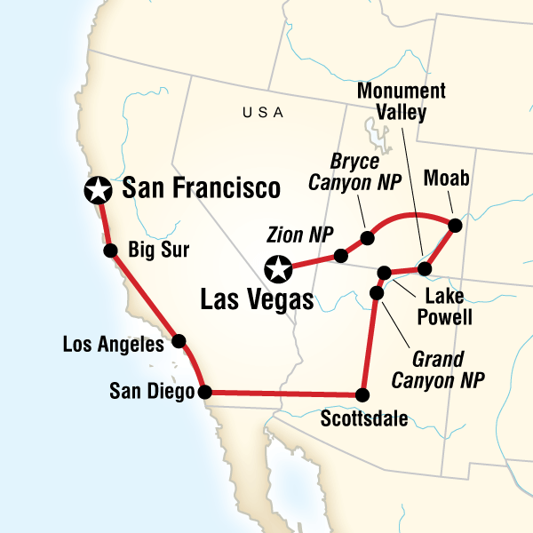 16 Day San Francisco to LA Coastal Trip