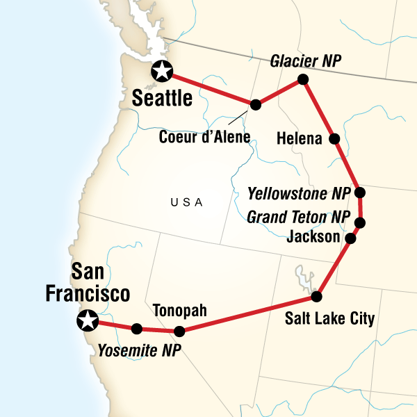 15 Day Seattle to San Francisco Camping Trip