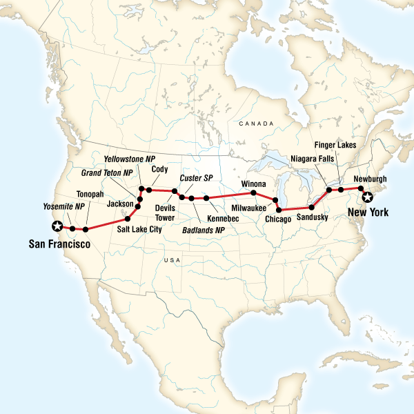 23 Day New York to San Francisco Wilderness Experience