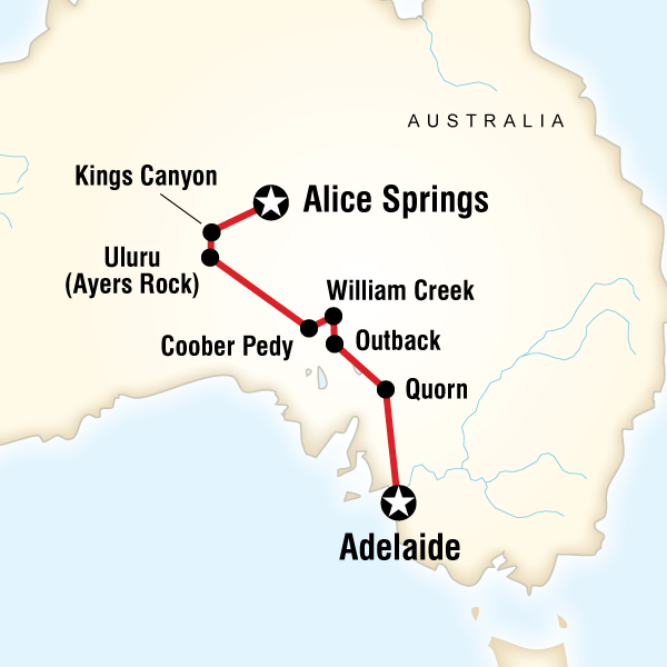 9 Day Adelaide to Alice Springs Outdoor Adventure