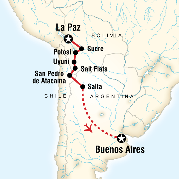 15 Day La Paz to Buenos Aires Explorer