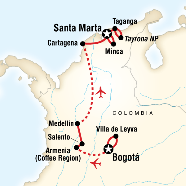 16 Day Columbian National Parks, Beaches and Cities
