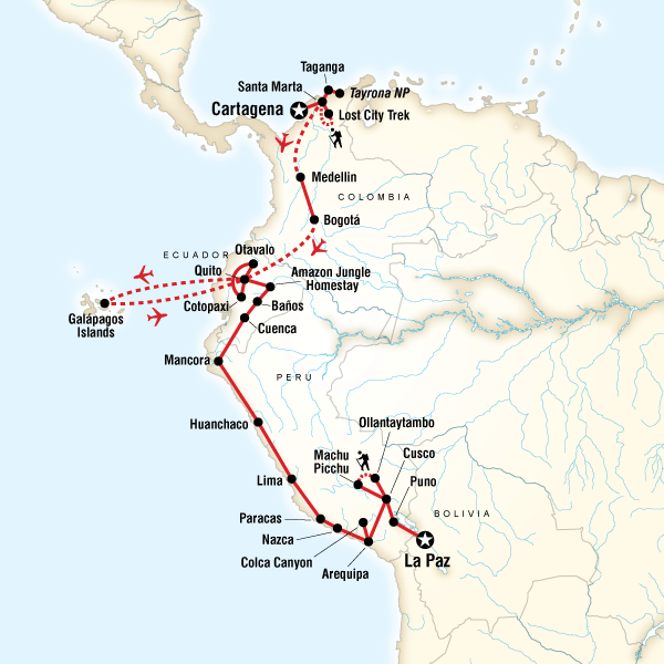 60 Day Cartegena to La Paz Colombian Breakaway