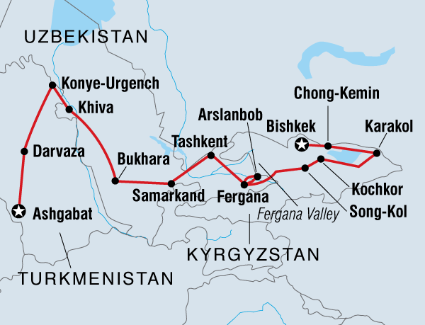 Bishkek to Ashgabat