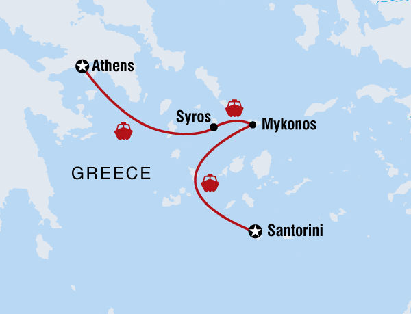 Athens to Santorini