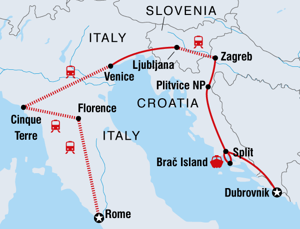 Dubrovnik to Rome