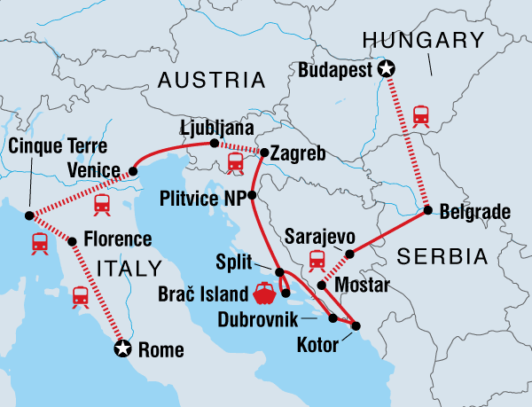Budapest to Rome