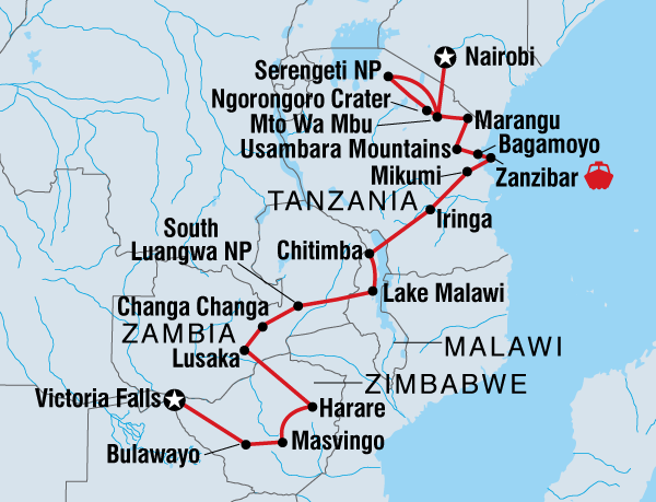 Kenya to Vic Falls