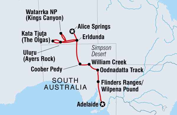 7 Day Adelaide to Alice Springs Explorer