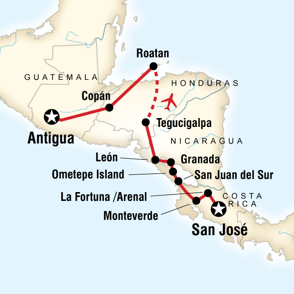 Volcano Adventure – San José to Antigua