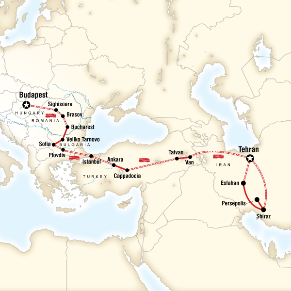 Budapest to Tehran by Rail