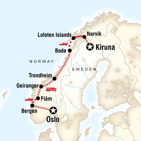 Arctic Circle & Fjords by Rail