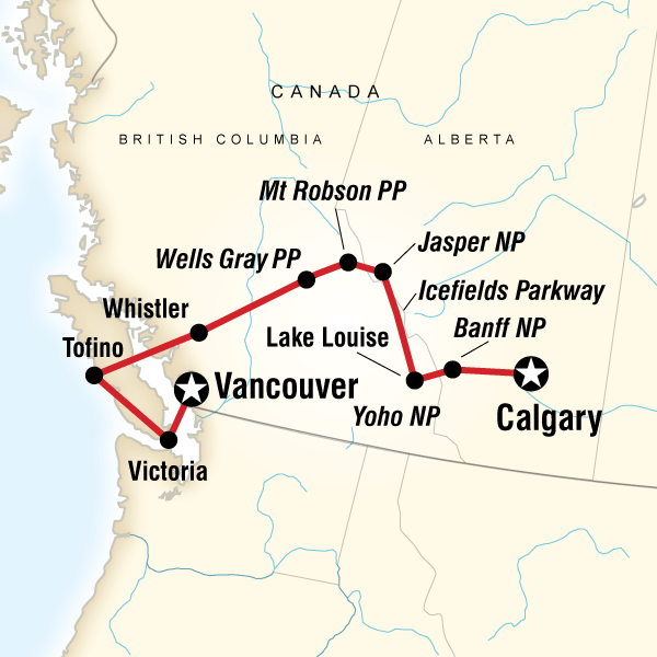 National Parks of the Canadian Rockies Westbound