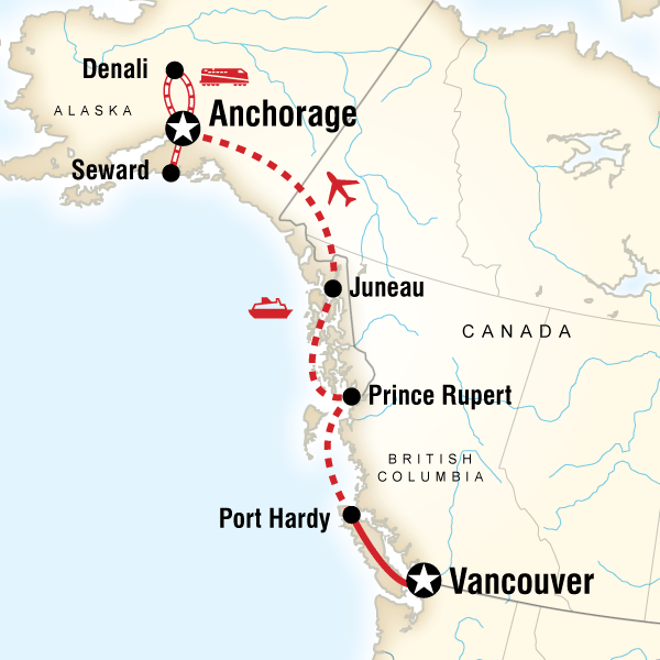Vancouver & Alaska by Ferry & Rail